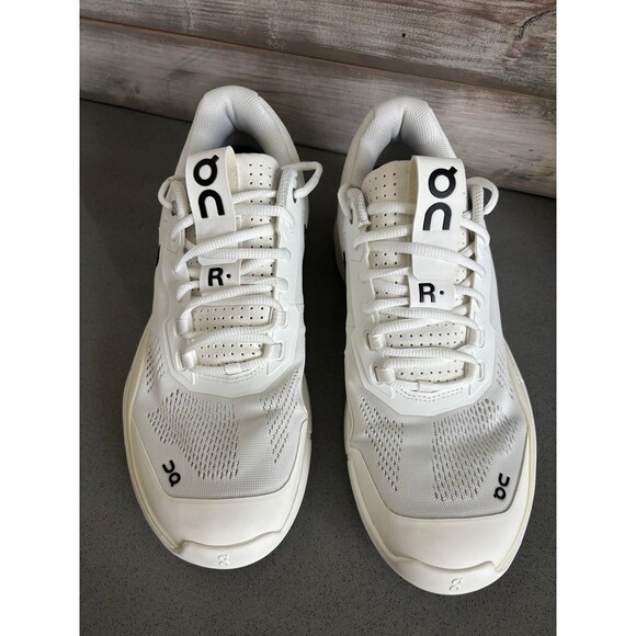 On THE ROGER Pro Undyed-White / Black Men's Tennis Shoes Roger Federer Size 12.5 - Picture 4 of 12